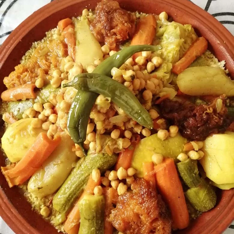 Hand-Rolling Couscous with Seven Vegetables